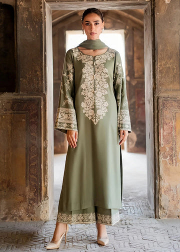 Zehra – Sage Green 3 Piece Embroidered Set