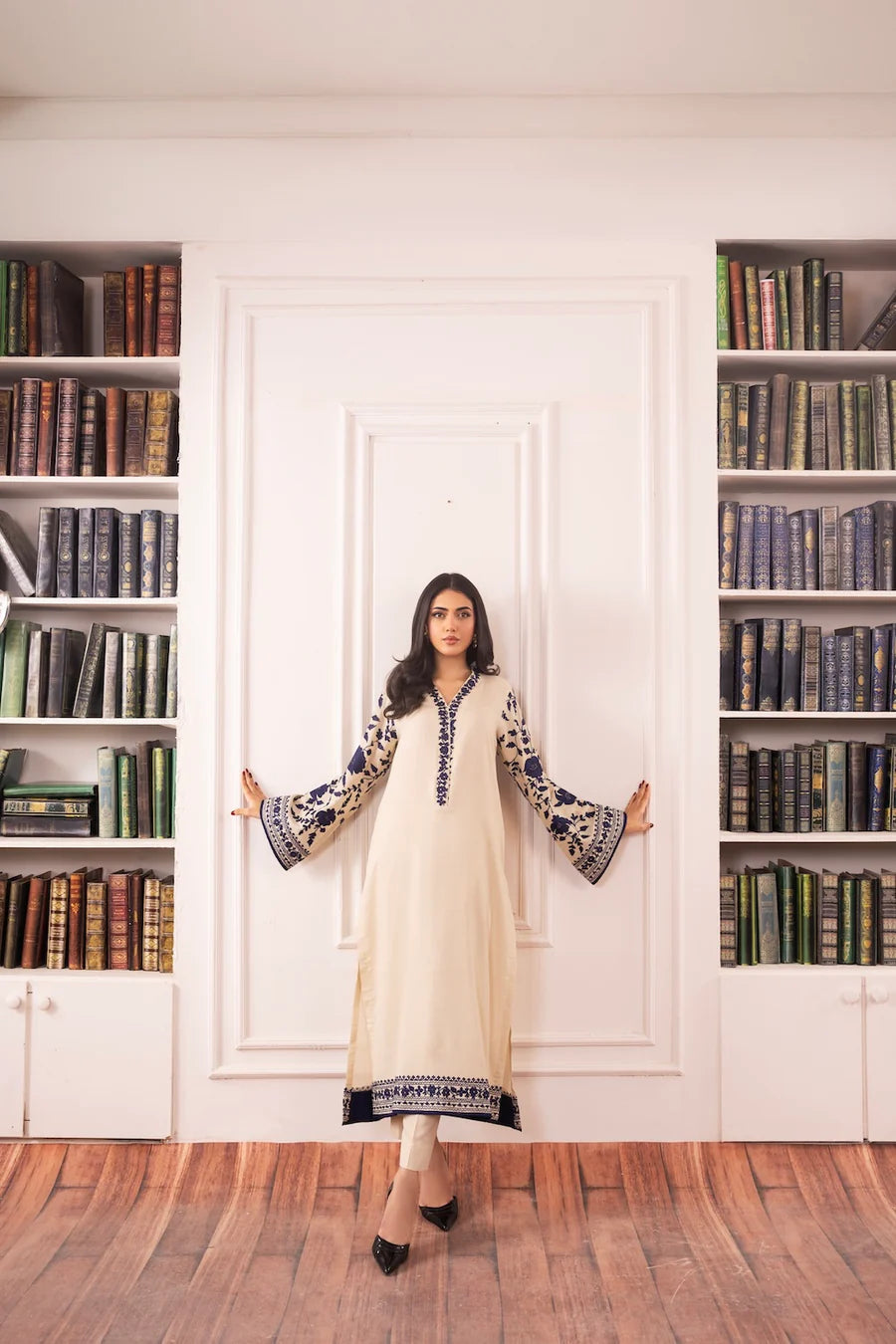 Rania – Beige Embroidered 2PC Wear