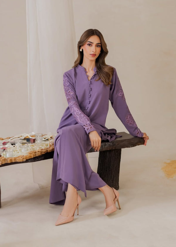 Elina – Lavender Stitched 2 Piece Suit